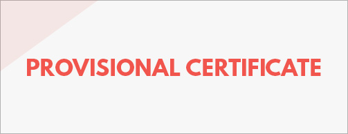 provisional certificate vessel